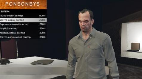 侠盗猎车手5「GTA5」Mod: New classic Shirts for Trevor