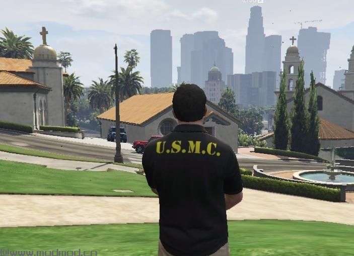 侠盗猎车手5「GTA5」Mod: Michael USMC Polo Shirt - US MARINE