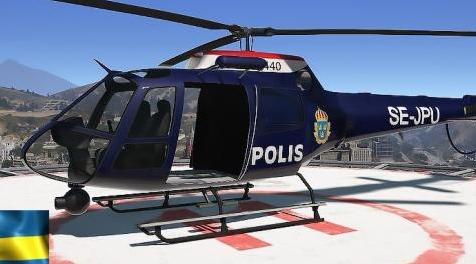 侠盗猎车手5「GTA5」Mod: Swedish Police Helicopter [2016] [NEW]