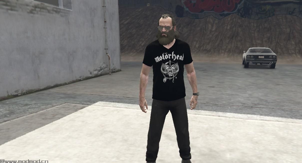 侠盗猎车手5「GTA5」Mod: [Trevor] Mot&ouml;rhead Metal T-Shirt