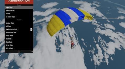 侠盗猎车手5「GTA5」Mod: Parachute Canopy Colour Swaps