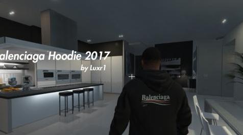 侠盗猎车手5「GTA5」Mod: Balenciaga Hoodie