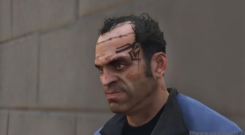 侠盗猎车手5「GTA5」Mod: Trevor`s face tatoo