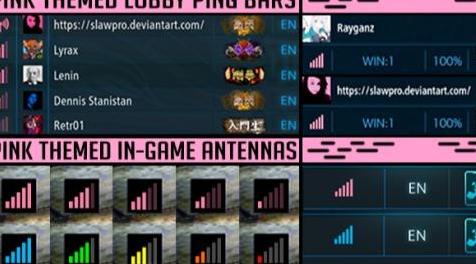 铁拳7MOD  [TK7] HUD - Pink Themed Ping Bars and Antennas