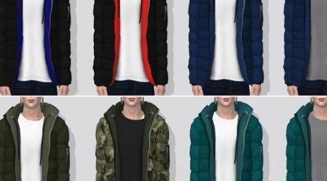 模拟人生4MOD Parka with Layered T-Shirts - V1