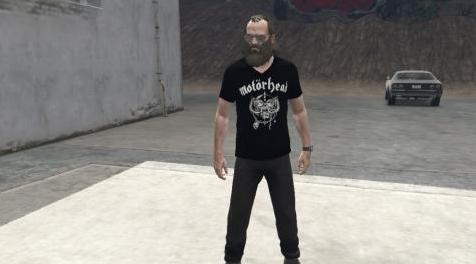 侠盗猎车手5「GTA5」Mod: [Trevor] Mot&ouml;rhead Metal T-Shirt