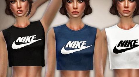 模拟人生4MOD Sporty Designer Crop To运动上衣