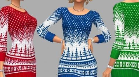 模拟人生4MOD Sweater Dress - Molly 毛衣连衣裙