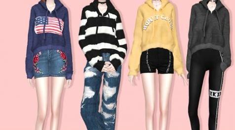 模拟人生4MOD BEAU - R elax Fit Hoodie 连帽衫