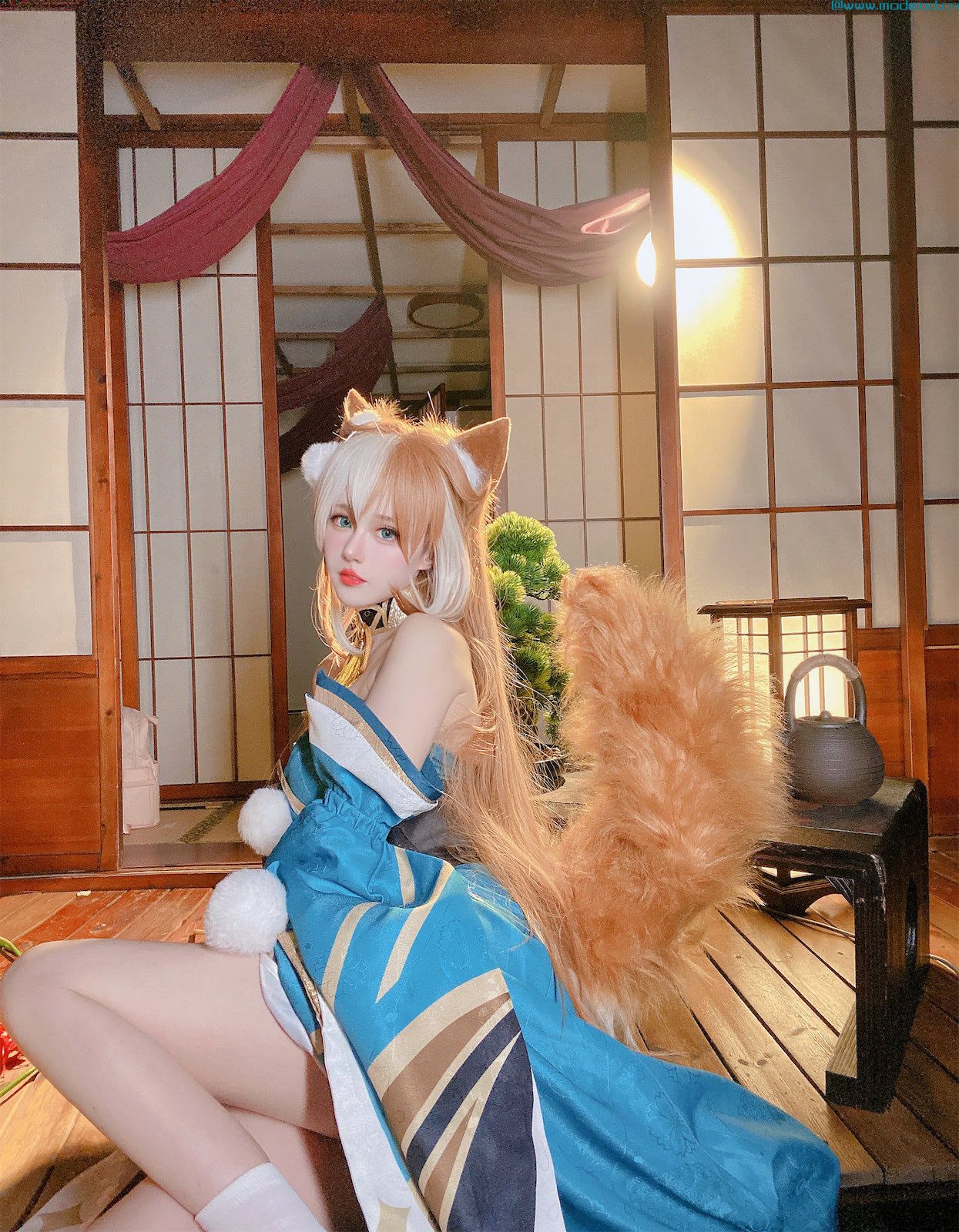 绝美！凛子酱COS原神希娜小姐图片