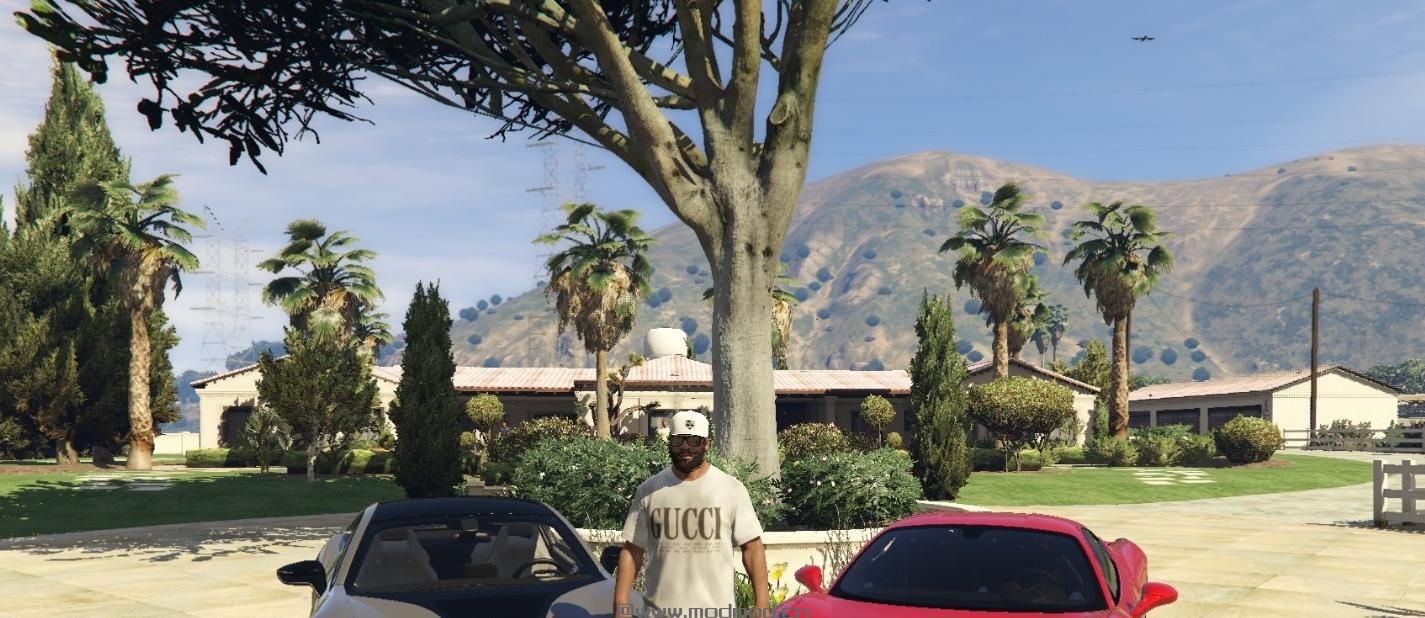 侠盗猎车手5「GTA5」Mod: Gucci Cities Cotton T-shirt