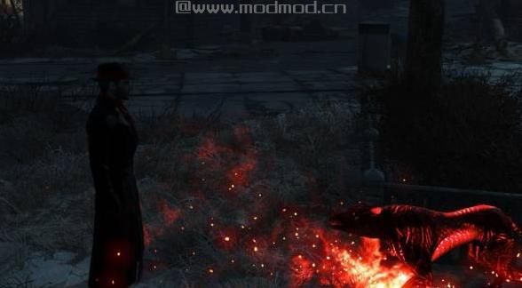 辐射4MOD N网搬运！变异犬绚丽动态粒子效果材质替换MOD