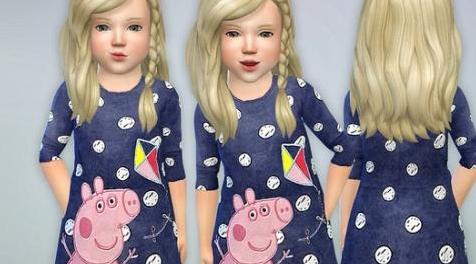 模拟人生4MOD Peppa Pig Dress 儿童服装