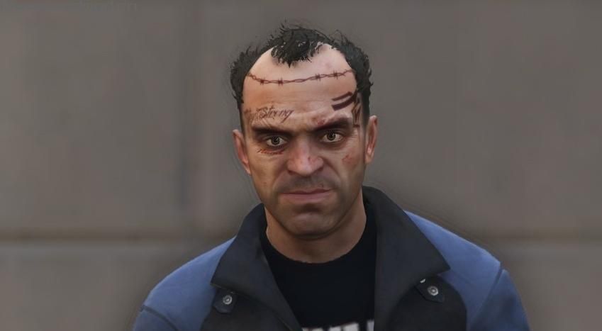 侠盗猎车手5「GTA5」Mod: Trevor`s face tatoo