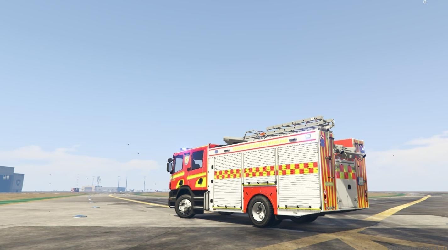 侠盗猎车手5「GTA5」Mod: Swedish Scania Fire Truck