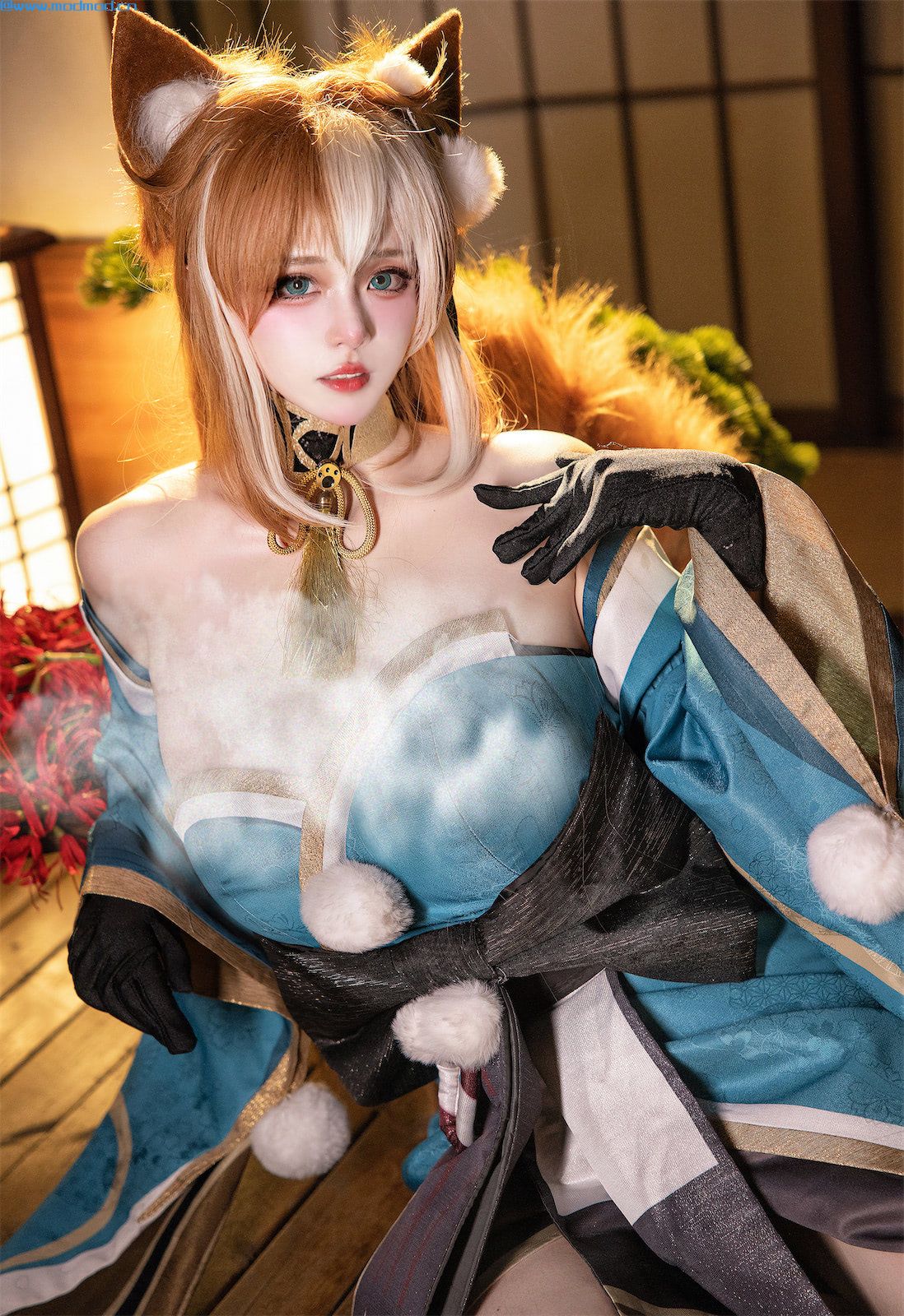 绝美！凛子酱COS原神希娜小姐图片