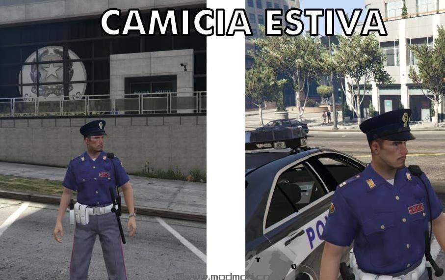 侠盗猎车手5「GTA5」Mod: Divisa Polizia Italiana - Italian Police Uniform