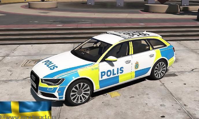 侠盗猎车手5「GTA5」Mod: Swedish Audi A6 Police