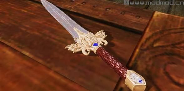 上古卷轴5：天际MOD 脸萌 暴风城国王莱恩&middot;乌瑞恩一世的狮心剑（单手短剑）