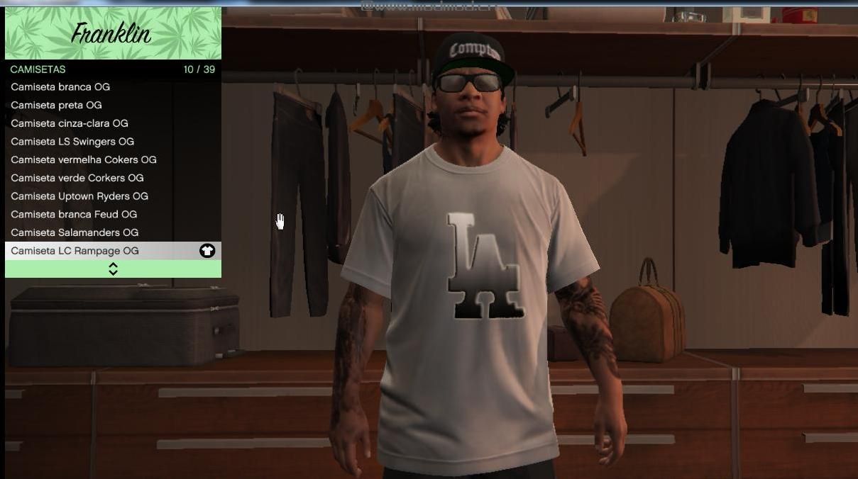 侠盗猎车手5「GTA5」Mod: T-SHIRT COMPTON L.A