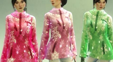 模拟人生4MOD Glittering Snowflake Winter Jacket - Seasons needed