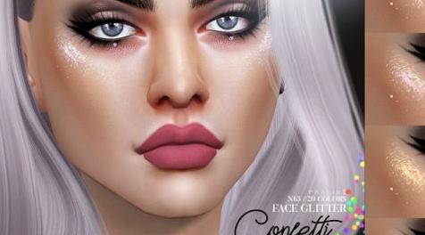 模拟人生4MOD Confetti Face Glitter N63 腮红