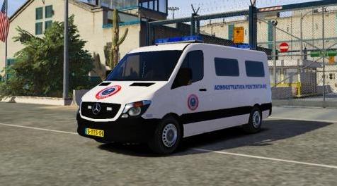 侠盗猎车手5「GTA5」Mod: French Mercedes Sprinter Administration P&eacute;nitentiaire