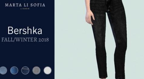 模拟人生4MOD Marta Li Bershka High waist mom jeans - City Living needed