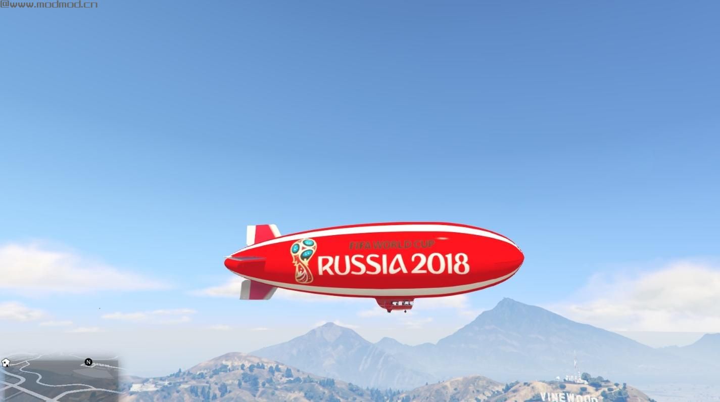 侠盗猎车手5「GTA5」Mod: World Cup Russia 2018 Blimp