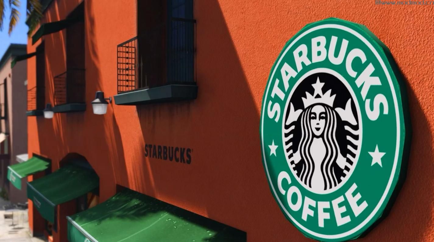 侠盗猎车手5「GTA5」Mod: Starbucks coffee + waiter + coffeecup