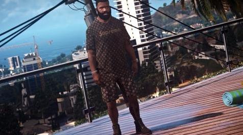 侠盗猎车手5「GTA5」Mod: Supreme T-Shirt-Shorts / Franklin