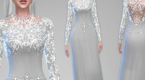 模拟人生4MOD Laced Gown Stella 2 - City Living needed 礼服