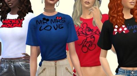 模拟人生4MOD T_Shirt Mr. Mrs T恤.