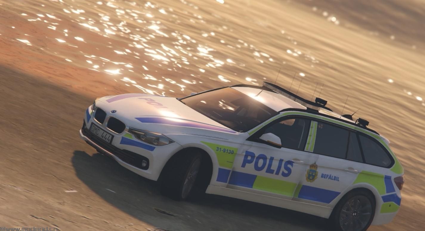 侠盗猎车手5「GTA5」Mod: Police BMW 330D [Swedish Livery]