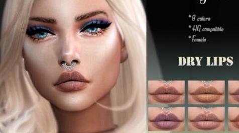 模拟人生4MOD Dry lips 口红