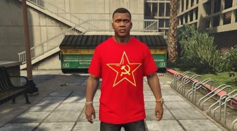 侠盗猎车手5「GTA5」Mod: CCCP USSR ZSRR T-Shirt For Franklin