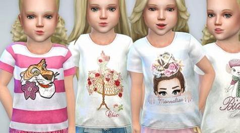 模拟人生4MOD T-Shirt Toddler Girl P 09 T恤