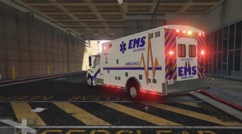 侠盗猎车手5「GTA5」Mod: Los Santos EMS Freightliner Ambulance