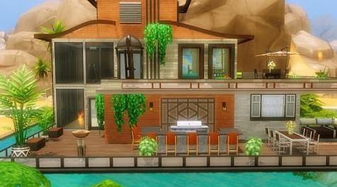 模拟人生4MOD House on the water 水面上的房子