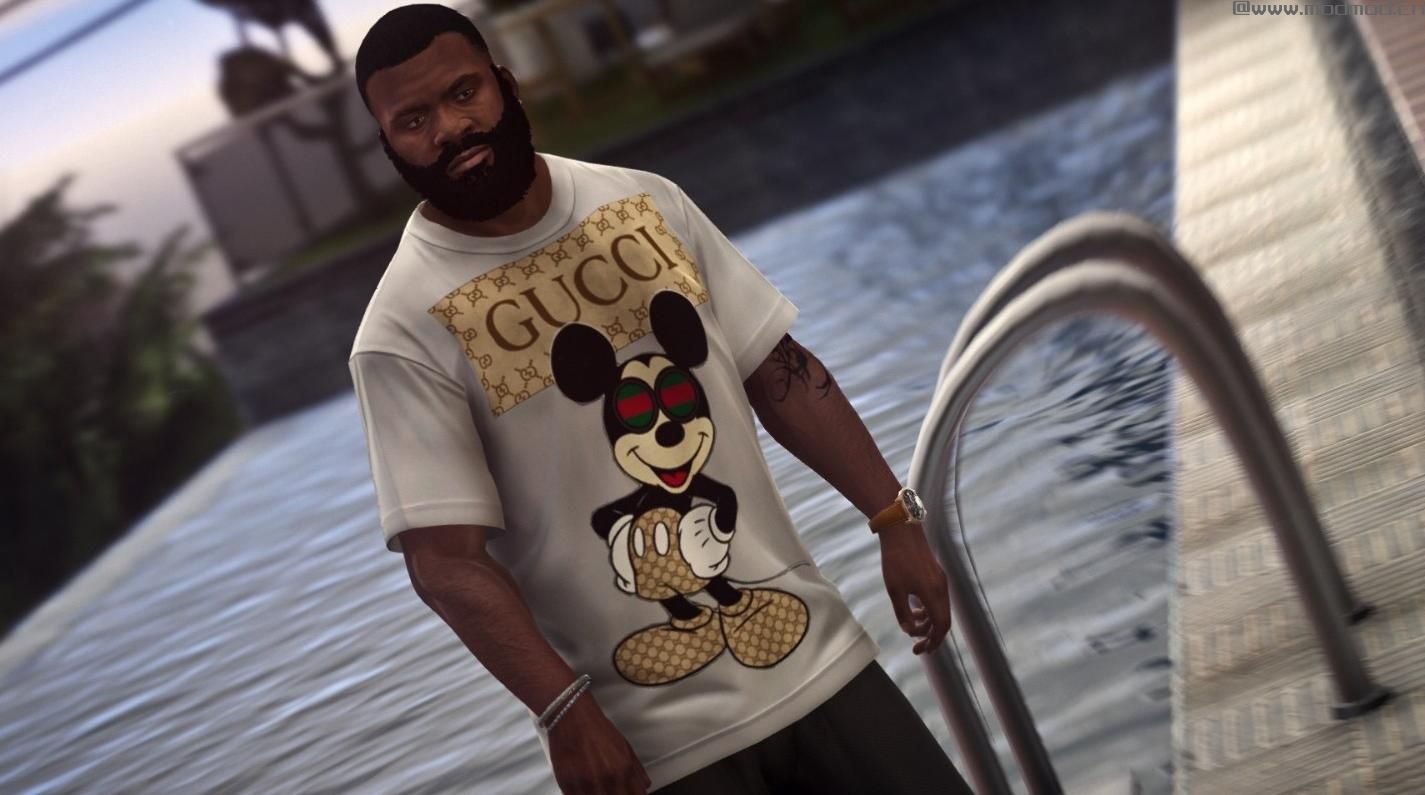 侠盗猎车手5「GTA5」Mod: Gucci T-Shirt / Franklin