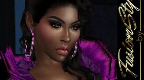 模拟人生4MOD FusionStyle by Sviatlana - Earrings colored hoops 耳环