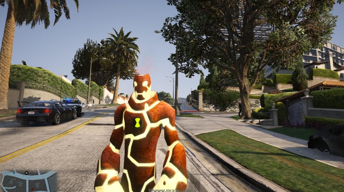侠盗猎车手5「GTA5」Mod: HEATBLAST-BEN 10 [Add-on]