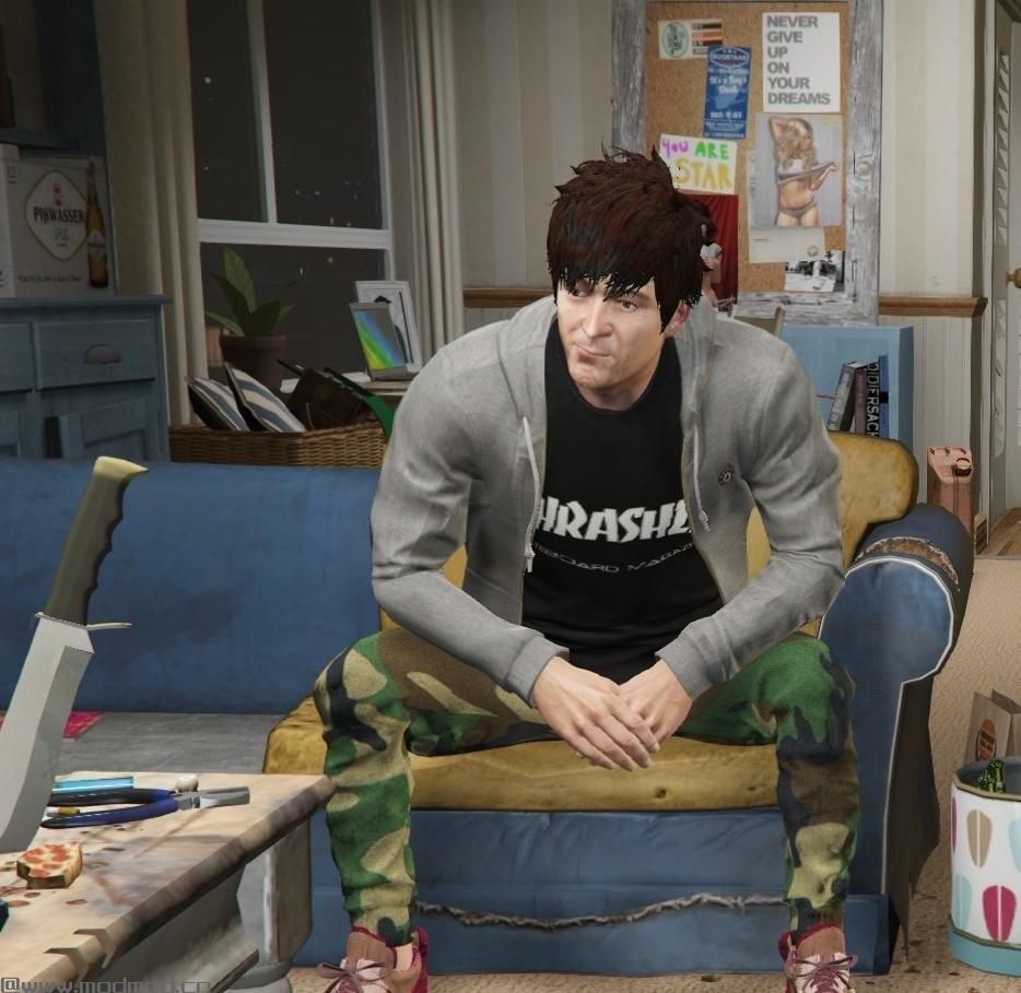 侠盗猎车手5「GTA5」Mod: (The Funky Punky) New Hair For Michael