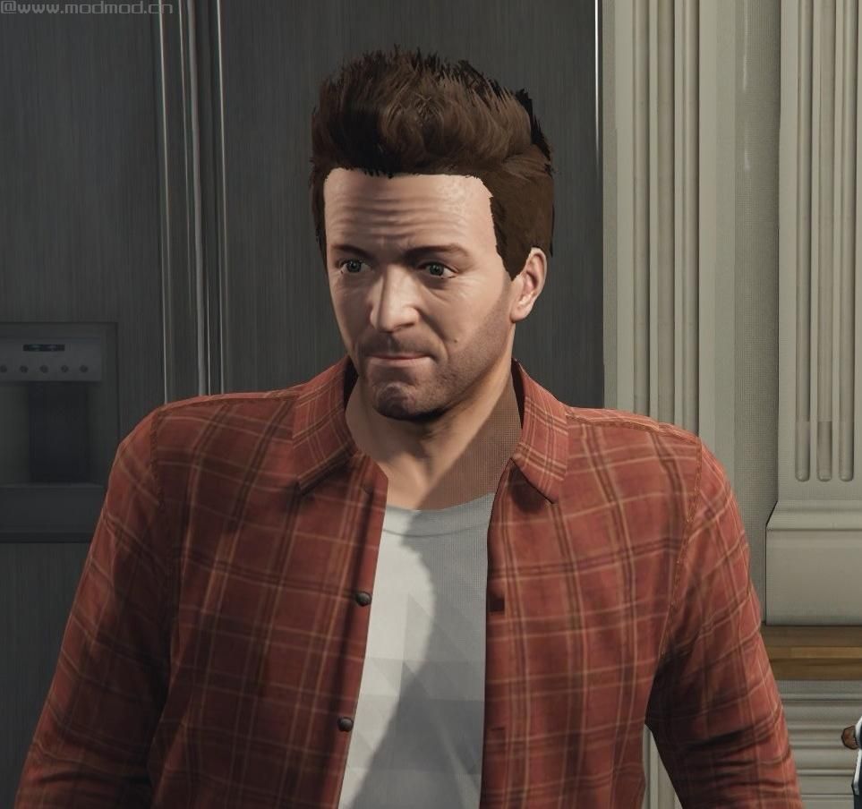 侠盗猎车手5「GTA5」Mod: New Hair & Hat For Michael