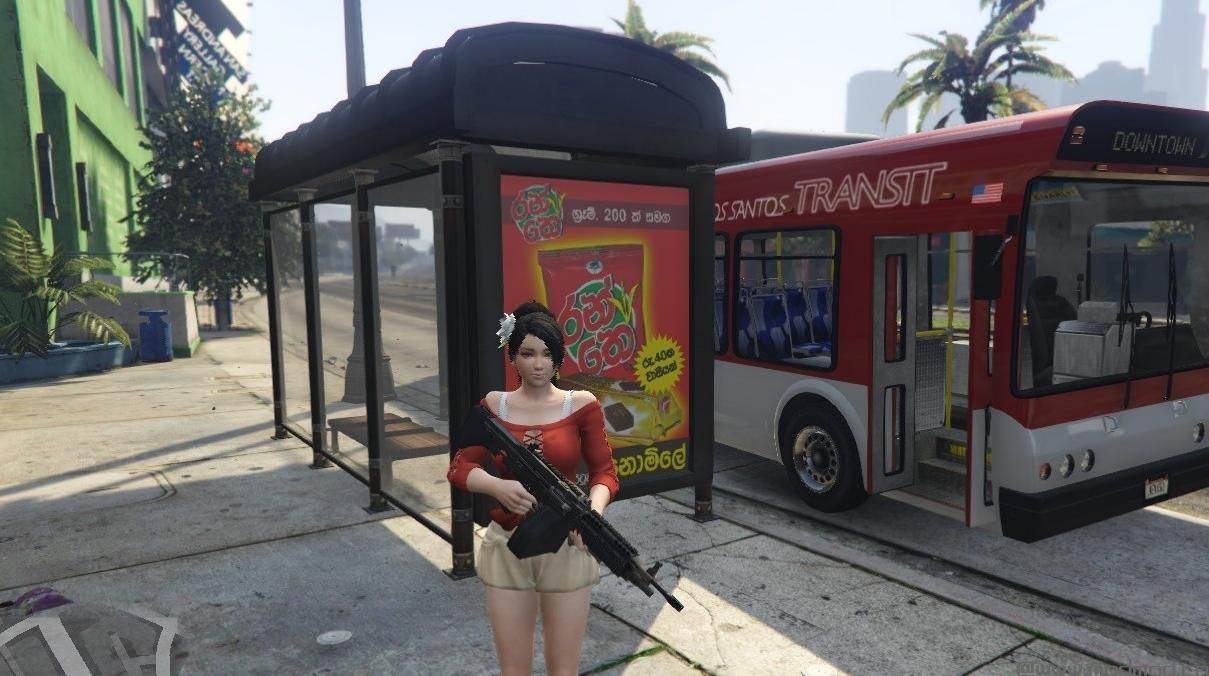 侠盗猎车手5「GTA5」Mod: Sri Lankan Bus Stops
