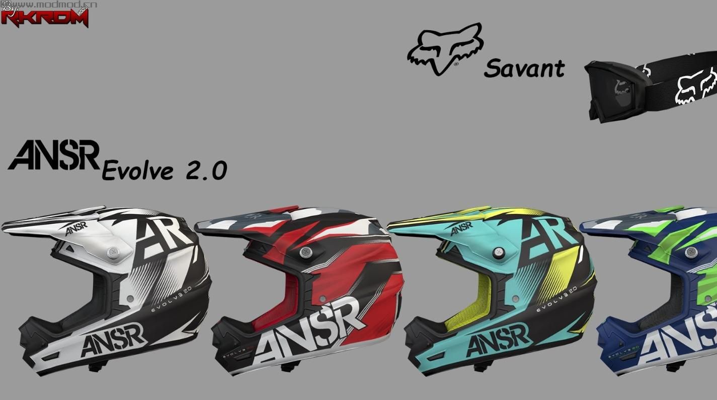 侠盗猎车手5「GTA5」Mod: 2015 ANSWER EVOLVE 2.0 Helmets + FOX Savant Goggles
