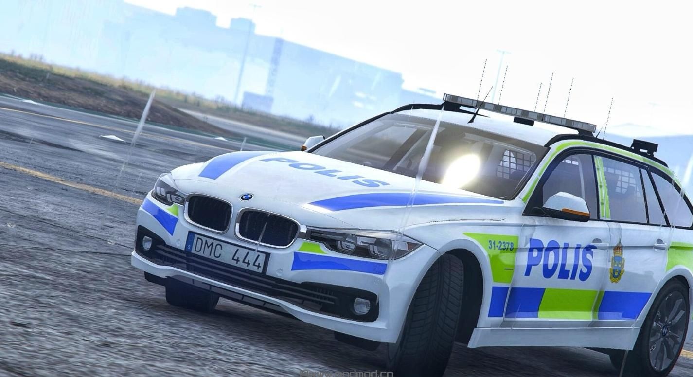 侠盗猎车手5「GTA5」Mod: Police BMW 330D [Swedish Livery]