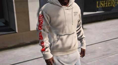 侠盗猎车手5「GTA5」Mod: Kanye West和Kid Cudi的&rsquo;Kids See Ghosts&rsquo;听力派对Merch连帽衫