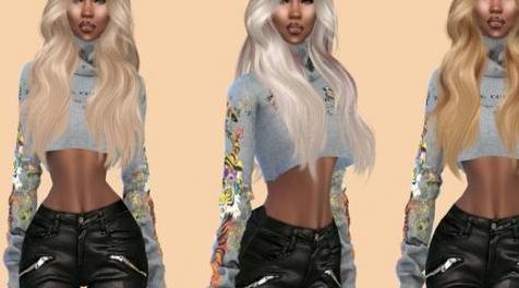 模拟人生4MOD WINGS HAIR- OE1102Recolor 发型