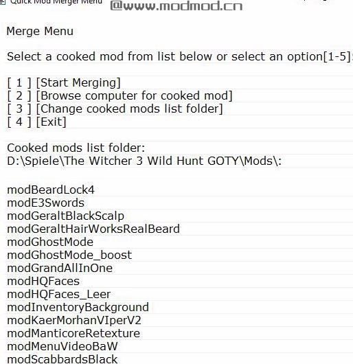 巫师3：狂猎MOD TextureMod快速合并V4(绕过mod限制)